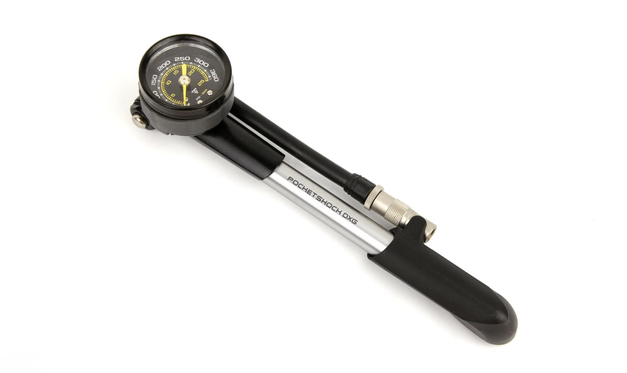 Pompe Pour Fourche Et Amortisseur Topeak Pocket Shock DXG 25 Bar / 360 PSI 1 Pompe Pour Fourche Et Amortisseur Topeak Pocket Shock DXG 25 Bar / 360 PSI