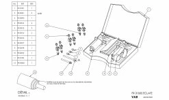 Kit De Purge Pour Frein Hydraulique VAR FR-31100 (DOT) Et FR-31000 (Minéral) -Promos Vélo Boutique cycletyres Kit de purge de frein a disque vue eclatee 1235x735